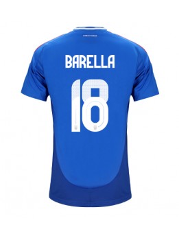 Italija Nicolo Barella #18 Domaci Dres EP 2024 Kratak Rukavima